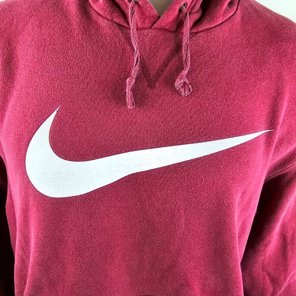 Nike Sweatshirt Mens Large Red Hoodie Sportswear Athletisure Swoosh Casual Sport - Picture 4 of 12